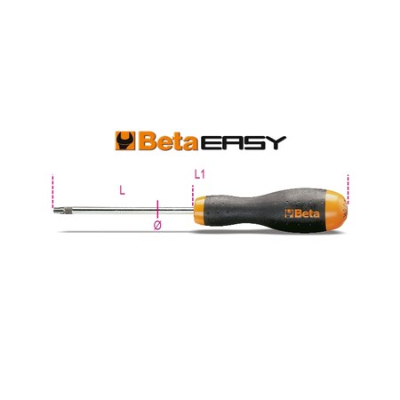 Beta Resistant Torx Head Screwdriver, T30 12080030